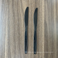 cuchillo de cubiertos biodegradable de cubiertas negras personalizadas personalizadas